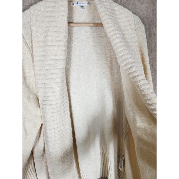 SEVEN7 Women's Cream Super Soft Warm Lounge Work Cardigan SZ XXL - Picture 4 of 9